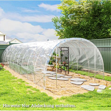 Film de serre transparent 7 x 8 m, épaisseur 0,15 mm, imperméable, anti-UV DESVIAE (1/5)
