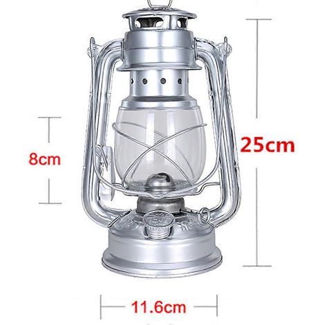 Lampe à huile de camping rétro portable, style lanterne, décorative, multifonctionnelle, en fer, outils de camping d'extérieur