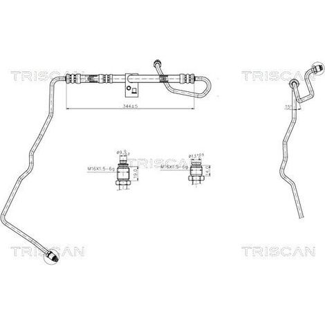 Tuyau hydraulique, direction TRISCAN 8516 13001 TOYOTA 44410-52040 44410-52041