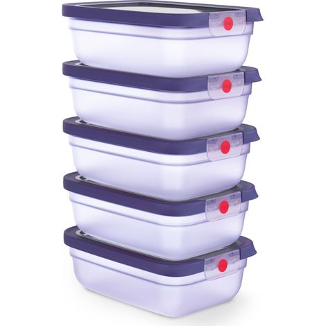 Boite hermetique alimentaire OneClick Lot de 5 x 1 Violet - 20 L (1/5)