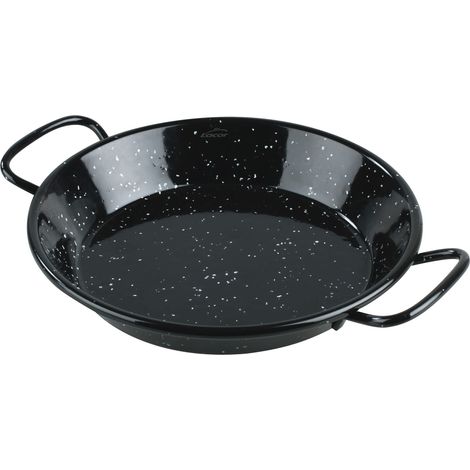 LACOR - 60184 - Padella per paella in ferro maltato, mini paella, ideale per presentare, servire e cucinare, coperchio con acciaio smaltato, Ø24 cm (1/5)