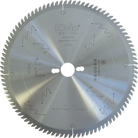 Lama circolare universale HW D=250, d=30, B/c=3.2/2.2, Z (Nr. denti)=80, Fori trasc.=PH02 CES250.08030 KLEIN (1/4)