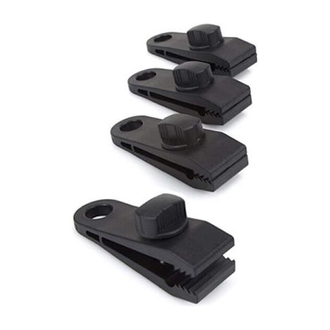 Lot de 30 clips pour cordes de tente, attaches pour bâches, clips pour auvents en toile, accessoires de camping (1/5)