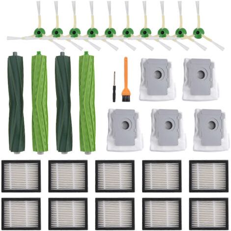 NALOOKAMIC Pour iRobot Roomba I3, I3+, I4, I6, I6+, I7, I7+, I8, I8+, E5, E6, E7, Robot aspirateur brosse latérale principale filtre Hepa