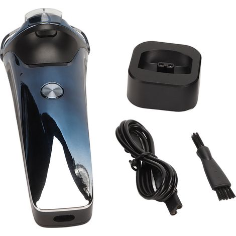 Tondeuse électrique rechargeable USB, bleue, étanche, écran LCD, coupe-cheveux et barbe sans fil (1/5)