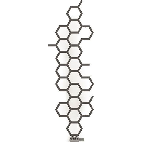 Scaldasalviette ad acqua calda grigio tempesta de 1220mm de altezza e 486mm de larghezza - 346 Watt - HEX1220/486ZXSSK