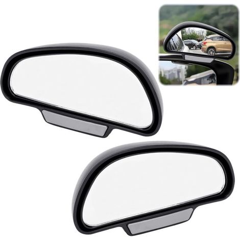 2x Blind Spot Mirrors, Wide Angle Rearview Mirrors, 360 Degree Adjustable Auxiliary Mirrors, Compatible with Trucks, SUVs, Vans (1/5)