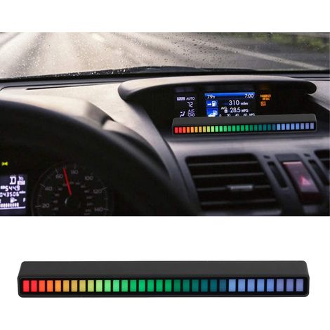 Lampe d'ambiance musicale colorée RGB à commande vocale (noire) (1/5)