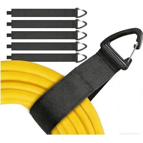 6 Stück Kabelbinder mit Aufbewahrungsbändern, Dreieck zur Organisation von Verlängerungskabeln, Organizer für Verlängerungskabel und Schläuche, Organizer für Drähte, Schläuche und Seile - (1/5)