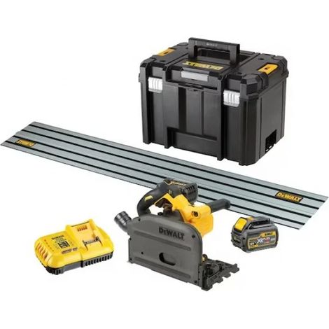 Dewalt – Scie plongeante sans fil 54V 165 mm – 2 batteries 6,0 Ah FLEXVOLT – Profondeur de coupe 59 mm – Mécanisme d'immersion parallèle
