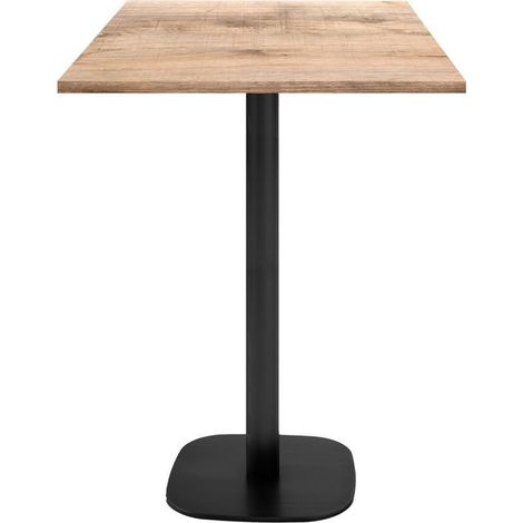 Mange-debout 60 x 60 cm - modèle Round bois tanin naturel (1/4)