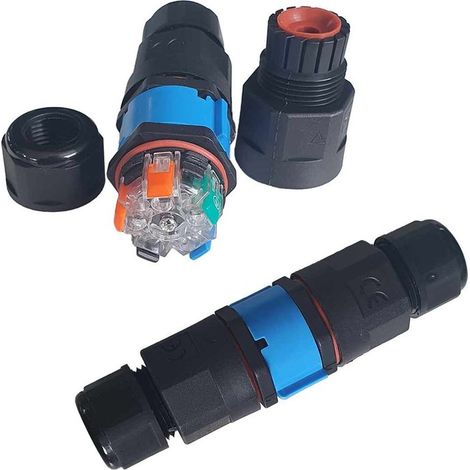 2 Connettori Veloce IP68 Forma I Manicotto Collegamento Cavo Esterno 5P 112x30mm