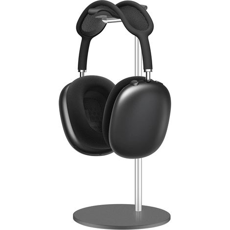 1 Pcs Support Casque Bureau Aluminium (Gris), Porte de Headset avec Base Solide, Compatible avec AirPods Max, Beats, Bose, B&O, Sony, Sennheiser, etc (1/5)