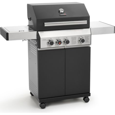 TAINO BLACK 3+1 Gasgrill mit Seitenbrenner Gasgrill 3 Brenner Matt Schwarz (1/5)