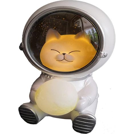 Veilleuse astronaute en résine, lampe décorative pour chambre, bureau et cadeau pour enfants (1/5)