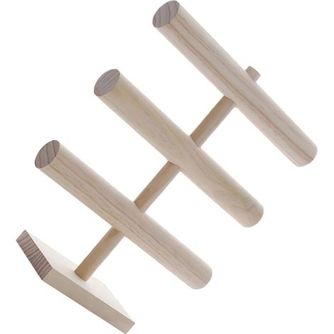Présentoir à Breloques en Bois Élégant Organisateur de Bijoux Pratique pour Bracelets et Élastiques Trois Étages Rangement pour Maison ou Boutique (1/5)