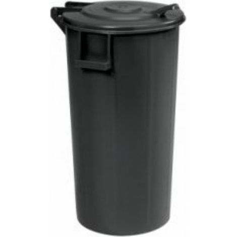 Mobil Plastic Bidone Esterno Nero Coperchio 100 Litri