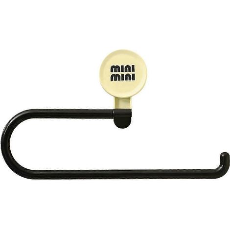 Porte-rouleau de papier essuie-tout à ventouse, sans perforation, compatible avec les rouleaux jumbo et standard, noir (1/5)