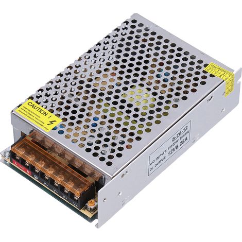 12V 75W Schaltnetzteil-Transformator mit Überlastschutz, geschirmtes Aluminiumgehäuse, universell einsetzbar, stabilisiert, S-75-12 (1/5)