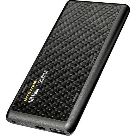NiteCore NC-NBPLUS Powerbank 10000 mAh Quick Charge, USB PD Li-Ion Schwarz