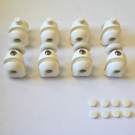 Kit 8 pz gruppo di scorrimento rotelline per apertura scorrevole per serie BLANC (1/2)