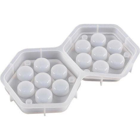 Moule en époxy pour boîte de rangement hexagonale en cristal, boîte à dés, moule en silicone à faire soi-même