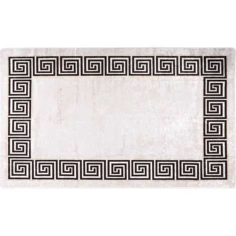Tapis de salon Style Moderne Tapis de sol - Tapis lavable antidérapant 120x180 cm Beige clair BV164470 - BonneVie (1/5)