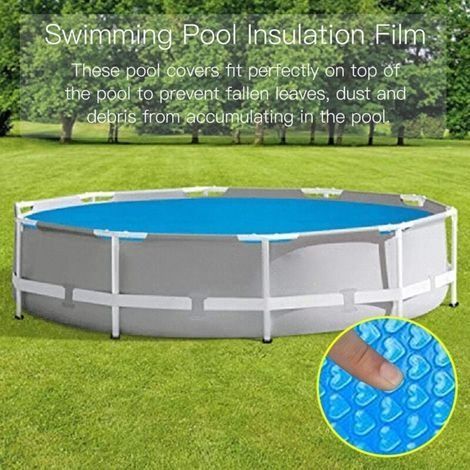 Runde Solar-Poolabdeckung Ø120 cm – UV-Schutz – Reduzierte Verdunstung – Wärmedämmung – Strapazierfähiges Material (1/5)