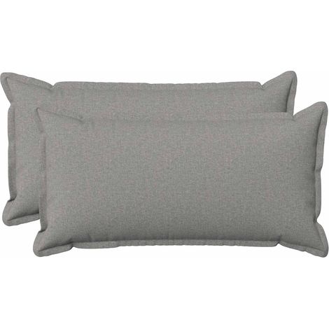 vidaXL Cushion with Pillow HOUTEN 2 pcs Cloud Grey Faux Linen (1/5)