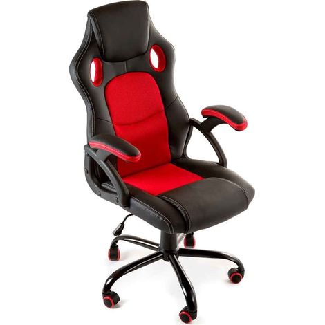 Home Heavenly® - Silla Gaming X-One, sillón Giratorio de Oficina despacho Escritorio, asiento regulable  Color: Rojo