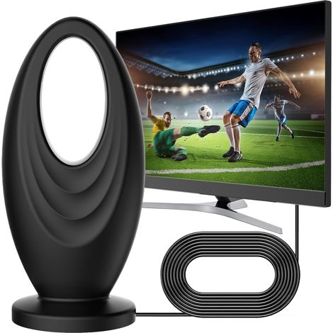 Antenna TV digitale HD per interni ad alte prestazioni, ricezione gratuita di canali HD per Smart TV e TV più vecchie, eccellente potenza del segnale se installata vicino a una finestra (1/5)