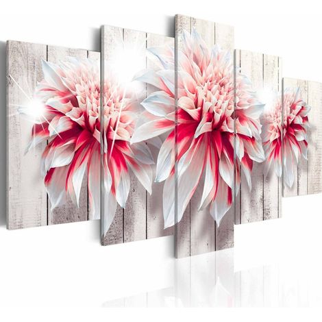 Tableau dahlias paradisiaques - 200 x 100 cm (1/4)