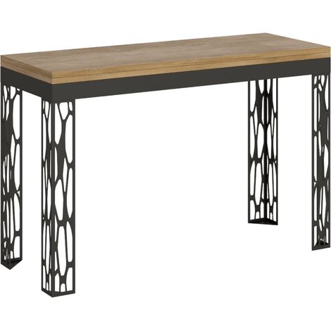 Tavolo "Latina" allungabile in legno per sala da pranzo -Allungabile fino a 120x90 cm / Quercia (1/4)