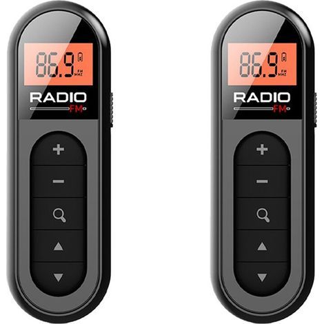 Convient aux radios FM de poche rechargeables avec une puissance de sortie de 2x, une gamme de fréquences de 76 à 108 MHz, dotées d'un écran LCD rétroéclairé et d'une prise casque filaire de 3,5 mm. (1/5)