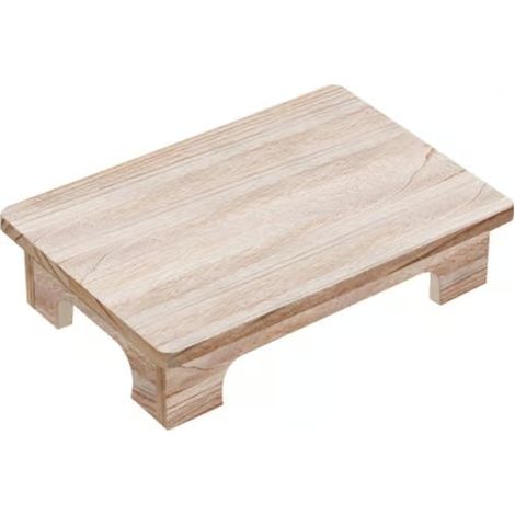 Table basse moderne en bois, hauteur 10 cm, compacte, légère et élégante pour le salon, couleur naturelle, 40 x 28 x 10 cm (1/5)
