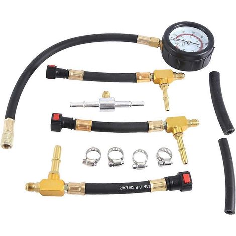 Manomètre de pression de carburant pour voiture, testeur d'essence avec connecteurs 6,3 V, 7,89 V et 9,49 V à connexion rapide (1/4)