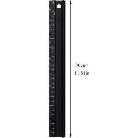 30cm Metal Ruler Technical Drawing Kit Geometry Tool DIY Craft Tool Architect Ruler for Students Carpentry Artists (1/5)