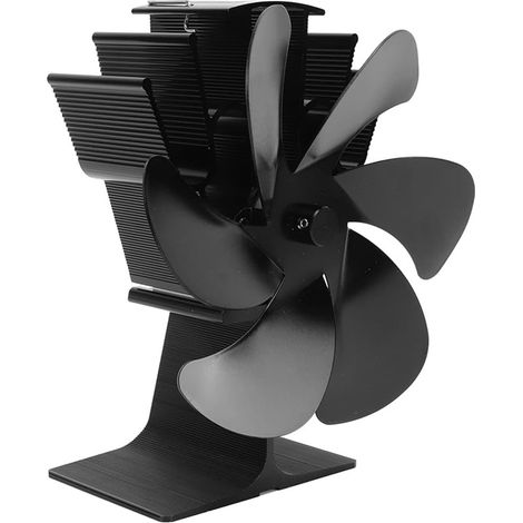 Ventilateur poêle 6 pales silencieux, cheminée bois gaz granulés (1/5)