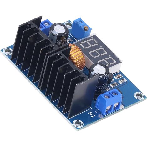 Module abaisseur DC-DC, carte de régulation de tension haute puissance avec écran d'affichage, tension stable 8A. (1/5)