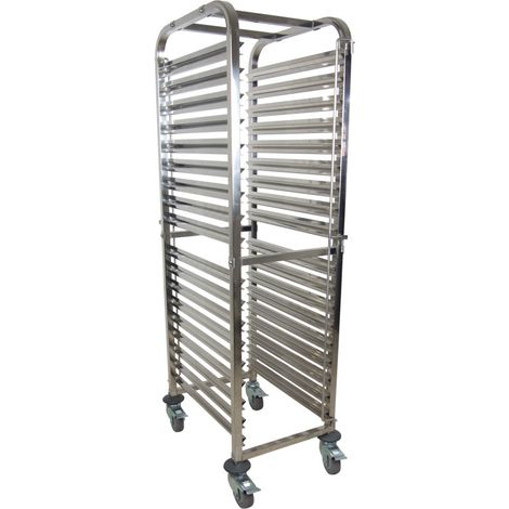 Chariot GN - Inox - 18 niveaux - GN 2/1 - 150kg - 590x670x1730mm - BONO - Saro