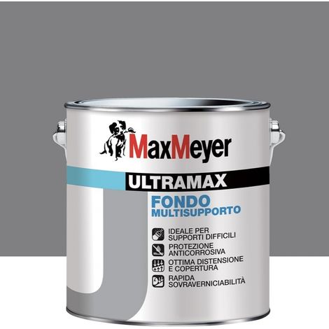 ULTRAMAX Fondo Multisupporto, Anticorrosivo Grigio, A+ 2,5 Litri MaxMeyer