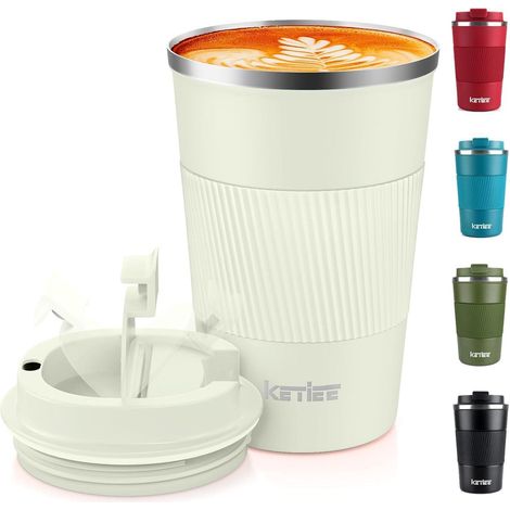KETIEE Kaffeebecher to go 380ml Thermobecher Doppelwandig Isolierbecher (1/5)