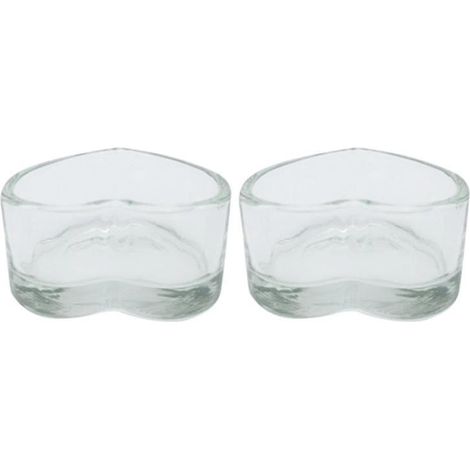 Lot de 2 bougeoirs en verre (1/3)