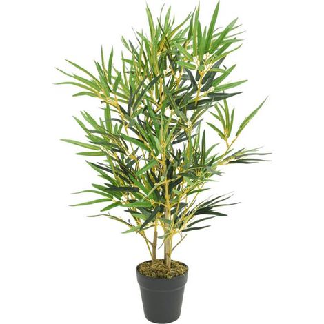 Bambou artificiel, 368 feuilles, 80 cm de long, vert (1/5)