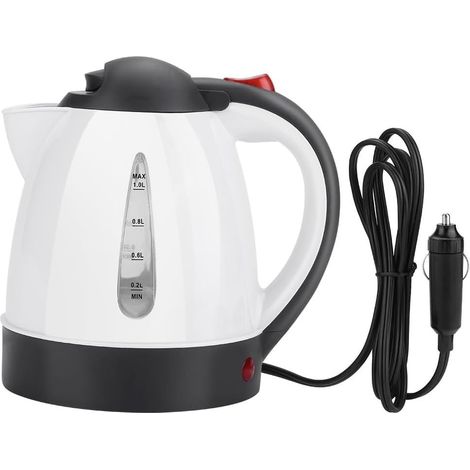 Bouilloire de Camion 24 V, 1000 Ml, Bouilloire électrique de Voiture en Acier Inoxydable, Bouilloire de Voyage avec Prise Allume-cigare, pour Camping, Bateau, Camping (1/5)