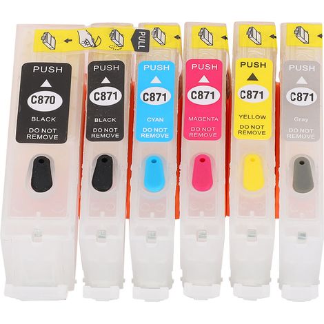 Cartouche d'encre 5 couleurs, accessoires imprimante Canon PGI-870BK CLI-871BK/C/M/Y/GY (1/5)