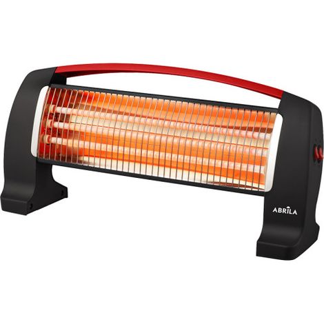 Elektrischer Quarzkocher edipo 1200w schwarz/rot 3-Power Anti-Kipp-Elektroherd 24x50x13 cm