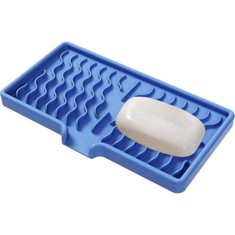 Soap Dish Silicone Kitchen Tray Compact Organizer for