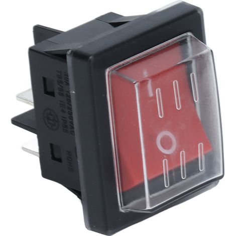 Interrupteur à bascule, interrupteur à levier, matériau ABS 4 broches avec couvercle étanche, 125/250 V CA, pour équipement. (1/5)