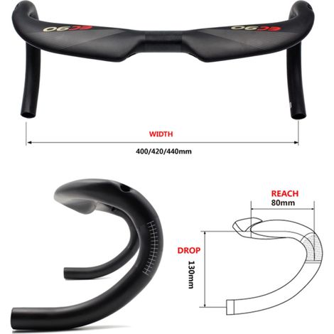 EC90 Vollcarbon-Fahrradlenker Rennradlenker